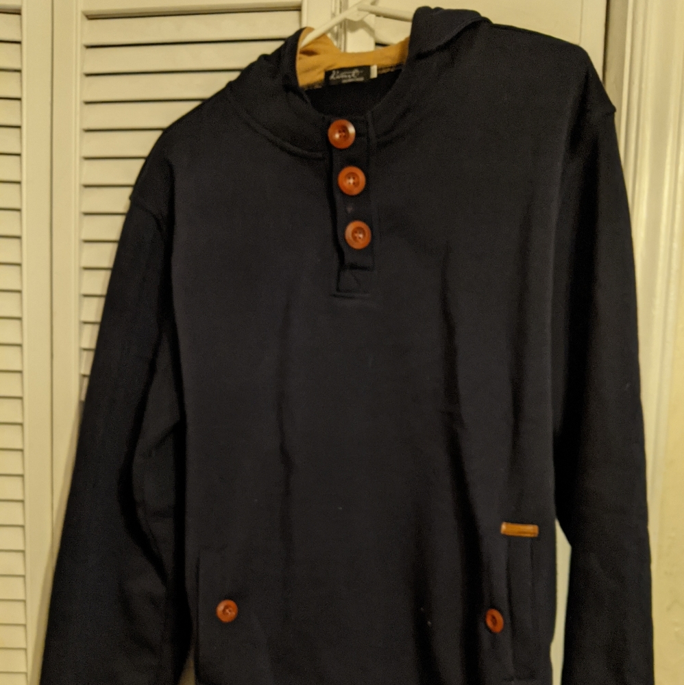 Kivenst, men's hoodie, long sleeve, 3XL, navy blue